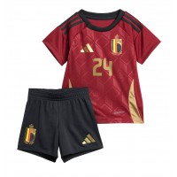 Fotbalové Dres Belgie Amadou Onana #24 Dětské Domácí ME 2024 Krátký Rukáv (+ trenýrky)